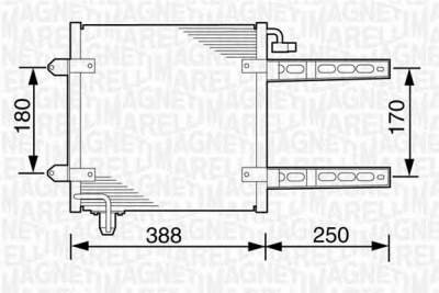 MAGNETI MARELLI 350203237000 -  Конденсатор, кондиционер